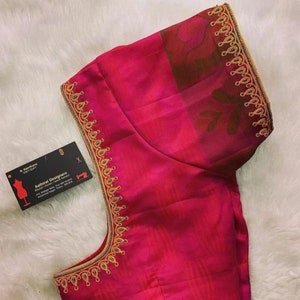 Fully Customized Designer Blouse Handmade Maggam Work with Stitched Blouse Beautiful Maggam Work with Stitched Designer Blouse