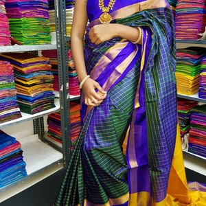 uppada seide sari | Uppada Seide Saree mit Bluse |  weicher Seidensari | Designer Braut Saree | Bollywood Hochzeit Sari