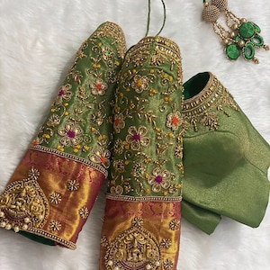 Maggam Work Blouse | Handmade Embroidery Blouse | Saree Blouse with Handmade Embroidery| Designer Blouse | Wedding Blouse | Custom Blouse