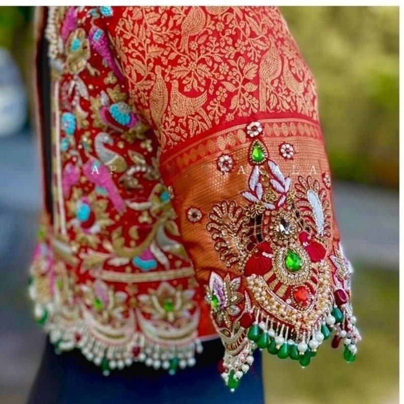 Maggam Work Blouse | Handmade Embroidery Blouse | Saree Blouse With ...