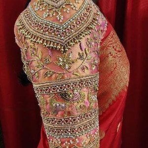Maggam Work Blouse| Aari Work Blouse| Saree Blouse| Designer Blouse| Handmade Blouse| Handmade Embroidery| Wedding Blouse| Bridal Blouse