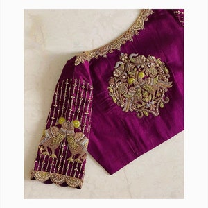 Maggam Work Blouse| Aari Work Blouse| Saree Blouse| Designer Blouse| Handmade Blouse| Handmade Embroidery| Wedding Blouse| Bridal Blouse