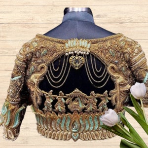 Maggam Work Blouse | Handmade Embroidery Blouse | Saree Blouse with Handmade Embroidery| Designer Blouse | Wedding Blouse | Custom Blouse