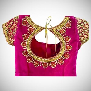 Maggam Work Blouse, Aari Blouse, Bridal Blouse, Wedding Blouse, Women's Clothing, Clothing, Designer Blouse, Fancy Blouse, Handmade Blouse