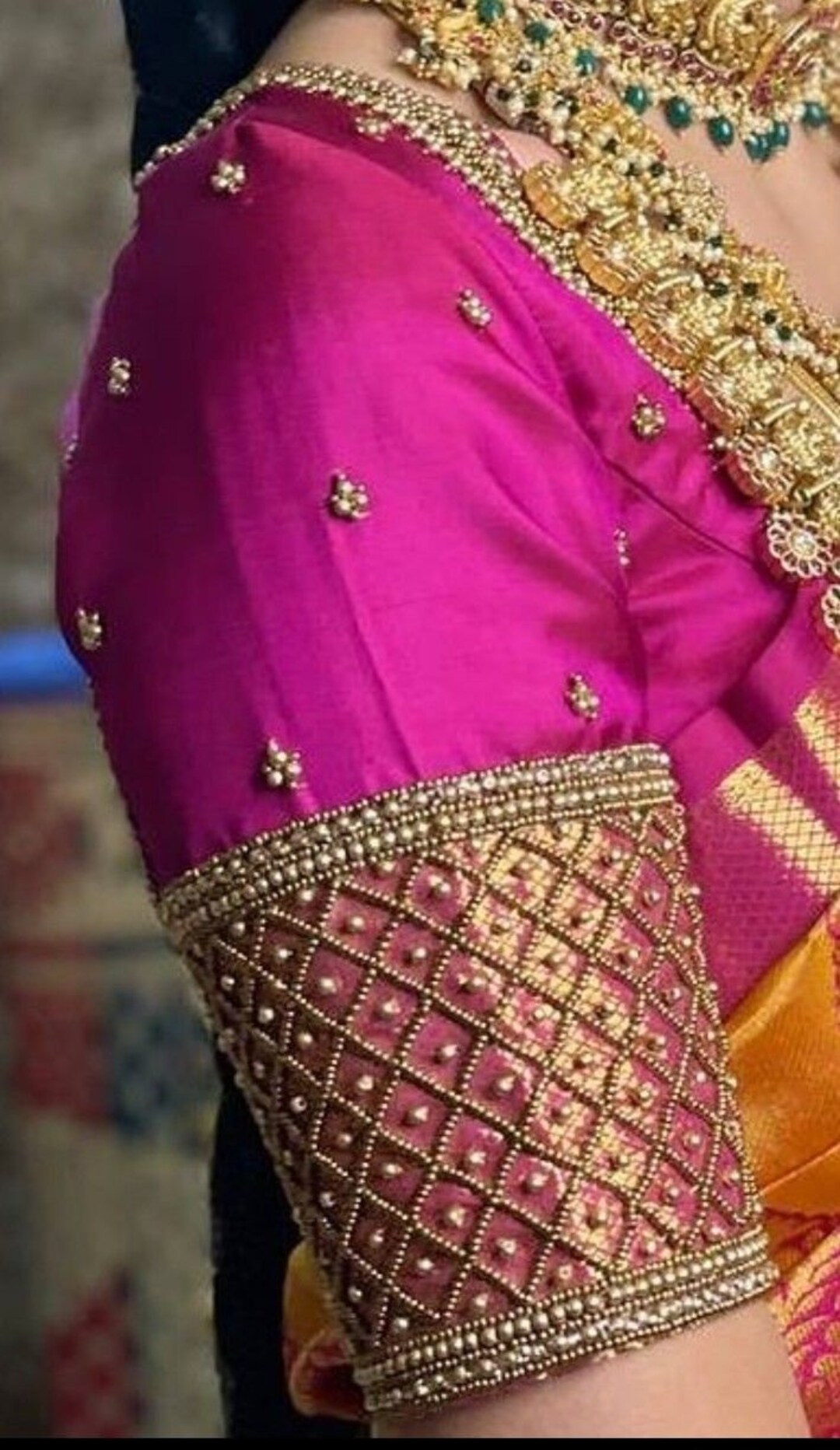 Maggam Work Blouse | Handmade Embroidery Blouse | Saree Blouse With ...