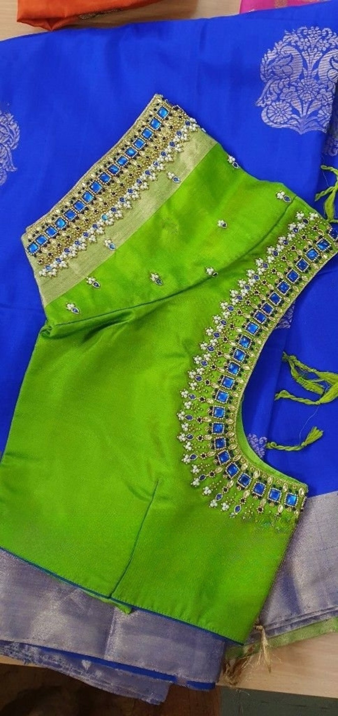 Maggam Work Blouse | Handmade Embroidery Blouse | Saree Blouse With ...