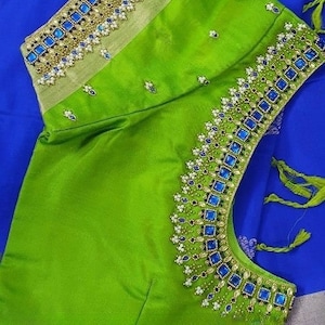 Maggam Work Blouse | Handmade Embroidery Blouse | Saree Blouse With ...