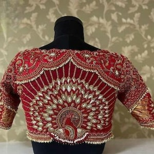 Maggam Work Blouse | Handmade Embroidery Blouse | Saree Blouse with Handmade Embroidery| Designer Blouse | Wedding Blouse | Custom Blouse