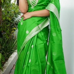uppada silk saree| uppada silk saree with blouse| Green soft silk saree| designer bridal saree| Bollywood wedding saree