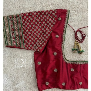 Maggam Work Blouse Fully Customized Designer Blouse Handmade Maggam Work with Stitched Blouse Maggam Work with Stitched Designer Blouse