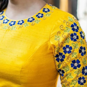Maggam Work Blouse | Saree Blouse with Handmade Embroidery | Wedding Blouse | Aari Work Blouse | Designer Blouse | End-to-end Custom Blouse
