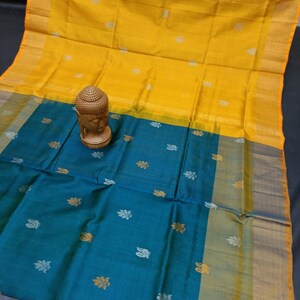uppada silk saree| uppada silk saree with blouse| blue soft silk saree| designer bridal saree| Bollywood wedding saree