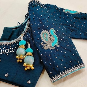Maggam Work Blouse | Saree Blouse with Handmade Embroidery | Wedding Blouse | Aari Work Blouse | Designer Blouse