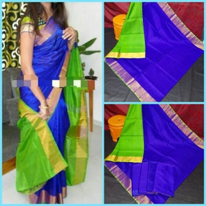 uppada seide sari | Uppada Seide Saree mit Bluse | weicher seiden sari | Designer Braut Saree | Bollywood Hochzeit Sari