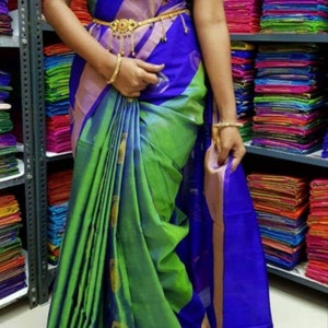 uppada silk saree| uppada silk saree with blouse| green soft silk saree| designer bridal saree| Bollywood wedding saree