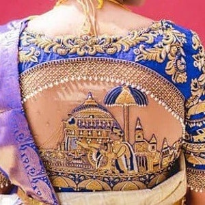 Maggam Work Blouse | Handmade Embroidery Blouse | Saree Blouse with Handmade Embroidery| Designer Blouse | Wedding Blouse | Custom Blouse