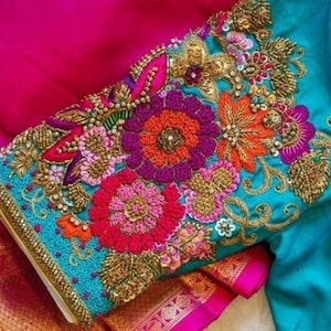 Maggam Work Blouse, Aari Blouse, Bridal Blouse, Wedding Blouse, Women's Clothing, Clothing, Designer Blouse, Fancy Blouse, Handmade Blouse