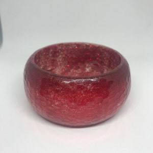 Vintage red glitter stacking bangle