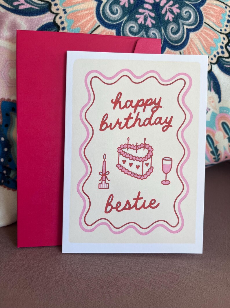 Best Friend Birthday Card, Bestie Birthday Card, Birthday Card for Best ...