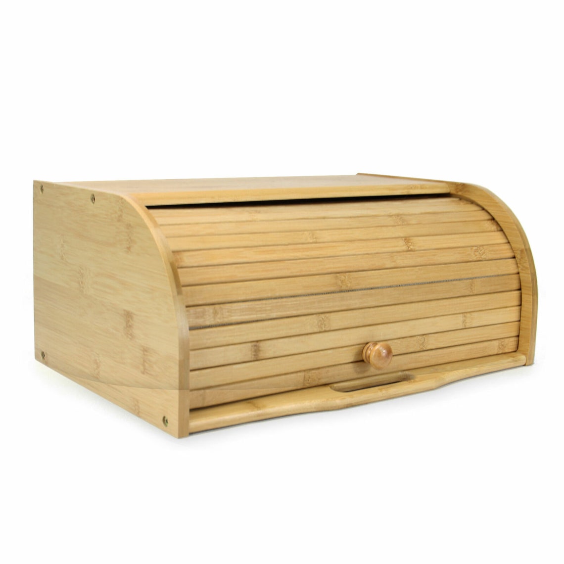 New Handmade Natural Bamboo Roll Top Bread Box Bamboo Bread Etsy UK