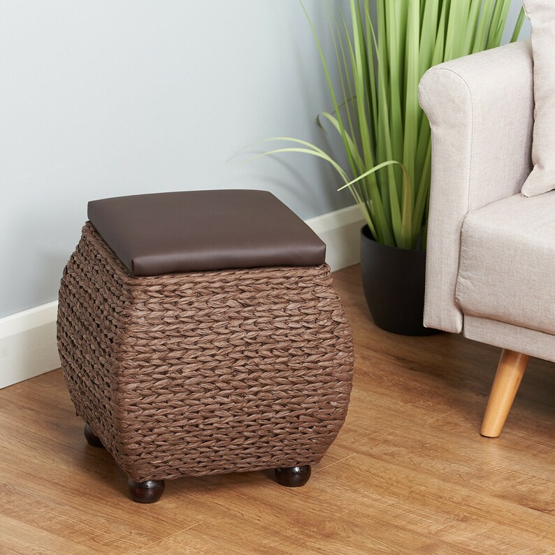 Hartleys Small Brown Storage Ottoman Footstool/Bench/Pouffe Etsy