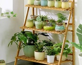 3-Tier Wooden Flower Plant Pot Shelf Stand Display Garden Rack Holder Storage UK Seller