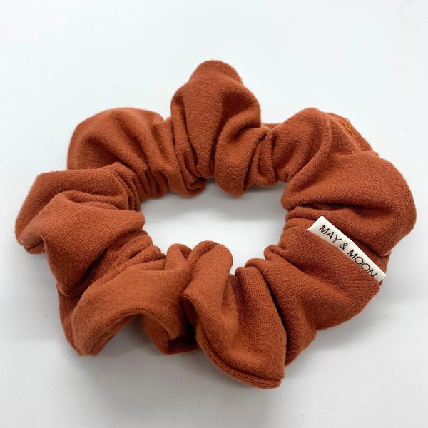 Rust Scrunchie, Burnt Orange Terracotta Scrunchy, Gifts for Her, Bridesmaid Gift