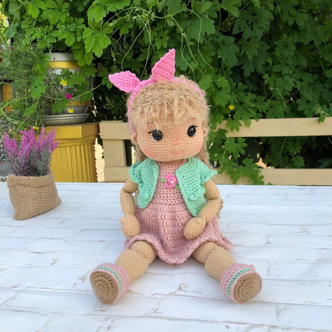 Waldorf Doll for Sale Crochet Waldorf Doll Curly Hair Etsy