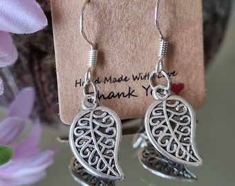 Marquetry Tibetan Leaf Earring