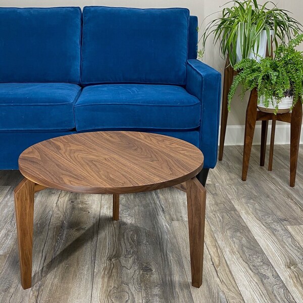 Mid Century Coffee Table Round Etsy
