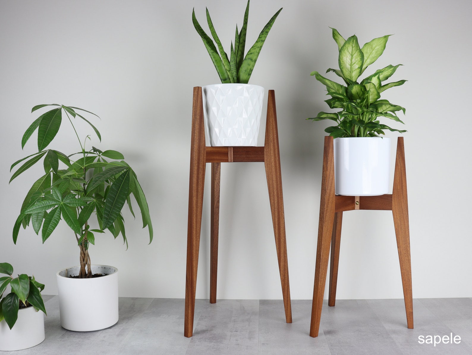 Modern Plant Stand flair / Indoor Plant Stand Mid Century Modern / Tall ...