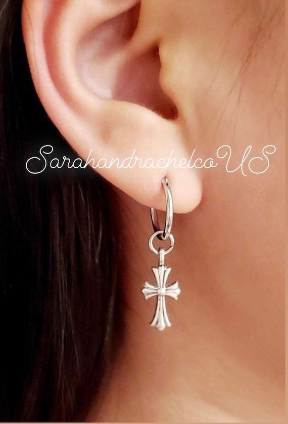 Cross Pierced Earring Chrome Hearts 