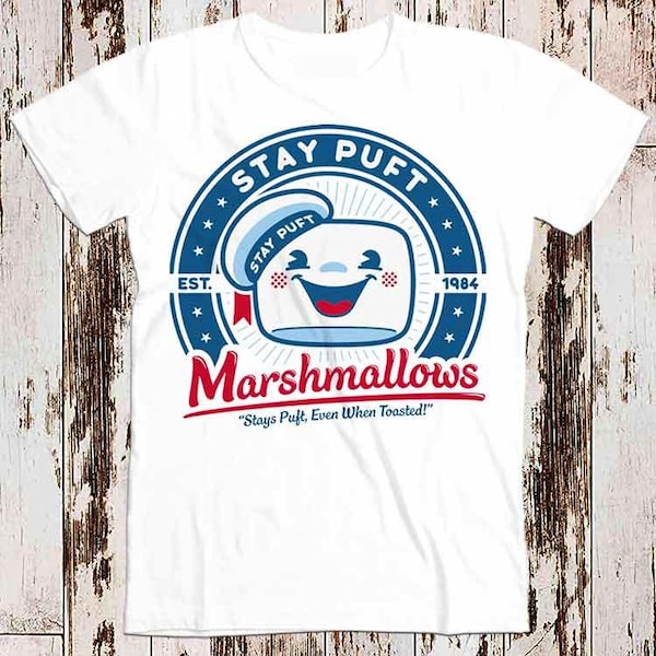Stay Puft Ghostbusters 80s Cult Film Marshmellow Super Cool Best Gift Top Tee T Shirt 8786