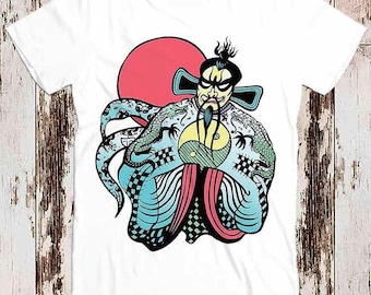 Fu Manchu Evil Villain Printed Big Trouble in Little China Tee Top Vintage Unisex Ladies T shirt 8335