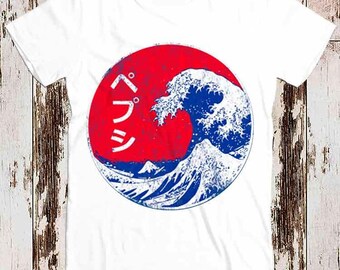 Hokusai Kaiju Yin Yang Version Japan Japanese Top Gift Tee T Shirt 8703