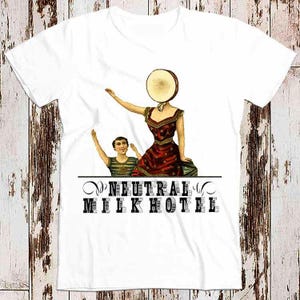 Camiseta unisex/para mujer Neutral Milk Hotel Indie Retro Rock Tee Top Vintage 8261
