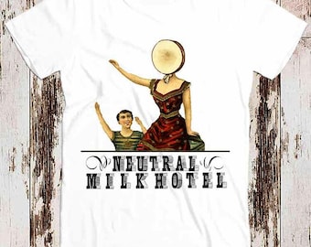 Neutral Milk Hotel Indie Retro Rock Tee Top Vintage Unisex / Ladies T Shirt Tee Top 8261