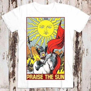 Louez le soleil, remerciez Dieu, lecture de cartes de tarot en ligne, jeu pour joueur, meilleur vendeur, t-shirt musique, haut rétro, t-shirt unisexe 8604