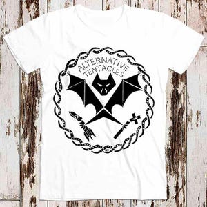 Alternativa Tentacles Record Label Retro Tee Top Vintage Unisex Ladies T shirt 8303