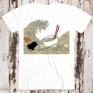 La grande onda del ramen Hokusai Super Cool Miglior regalo Maglietta Top Tee T Shirt 8796