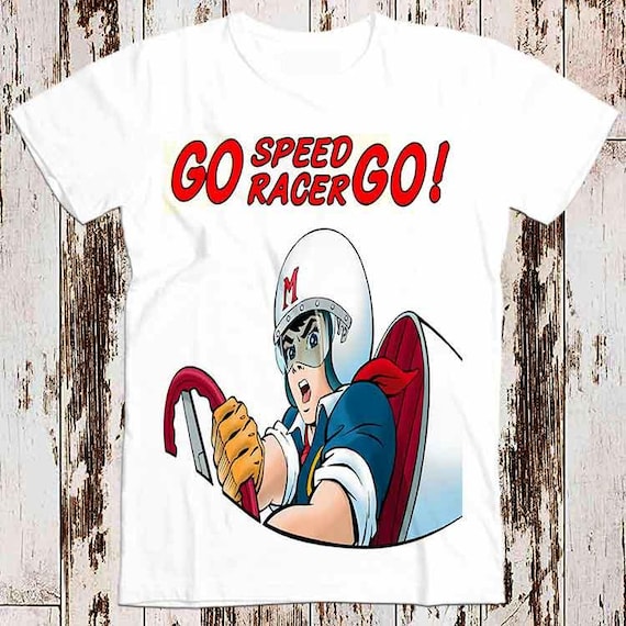 VINTAGE 90’S SPEED RACER GO TEE Go Speed Racer Go! Tee Top Unisex Ladies Vintage Retro Cool Gift T