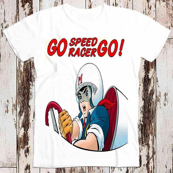 Go Speed Racer Go! Tee Top Unisex Ladies Vintage Retro Cool Gift T shirt 8236