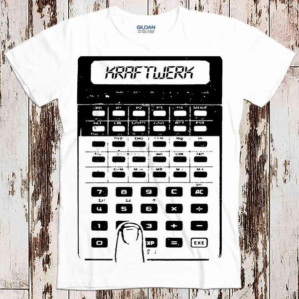 Pocket Calculator Kraftwerk Synth Pop Tee TOP Vintage Unisex Ladies T shirt 8283