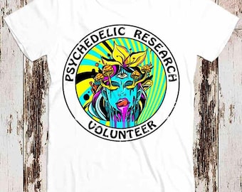 Psychedelic Research Terence Mckenna Magic Mushroom Volunteer Best Seller T Shirt Music Retro Top Tee Gift Unisex 8607
