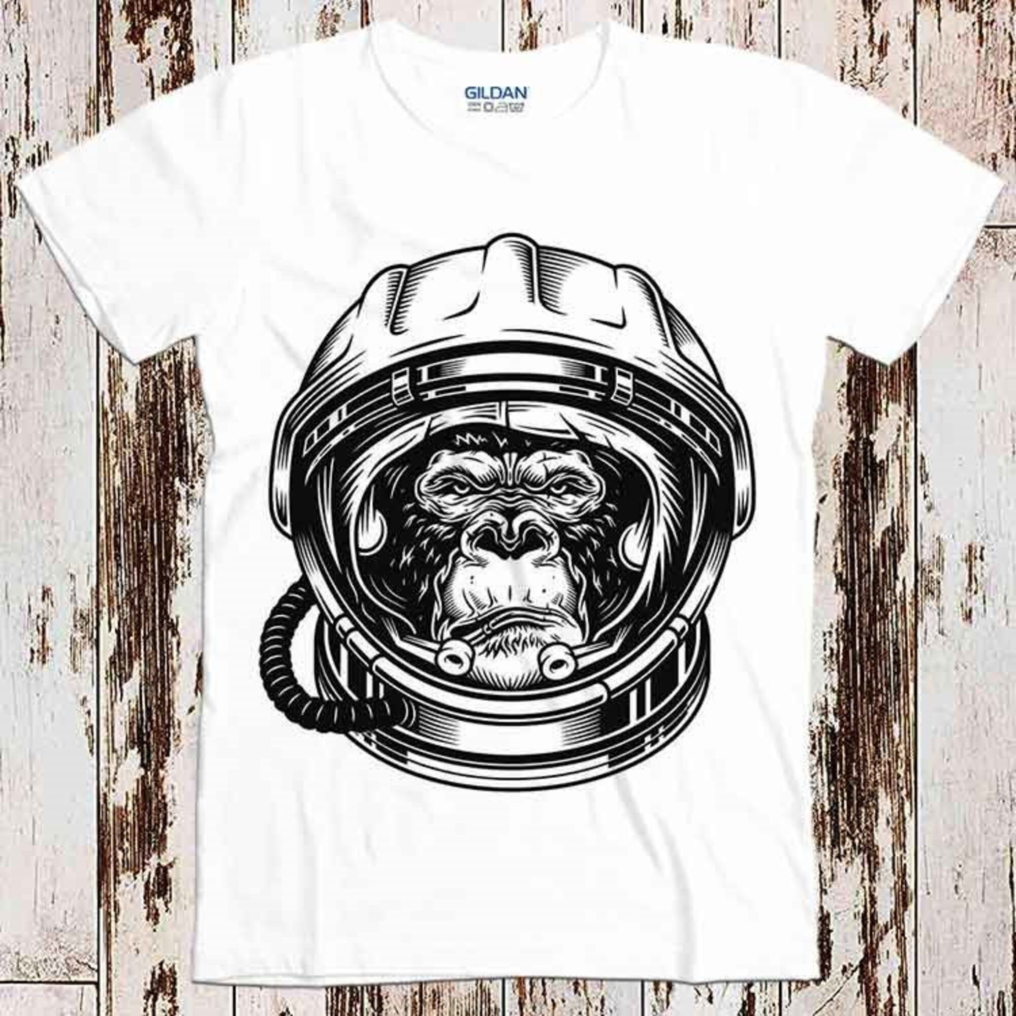 Discover Camiseta Gorilla Astronauta en Espacio Vintage para Hombre Mujer