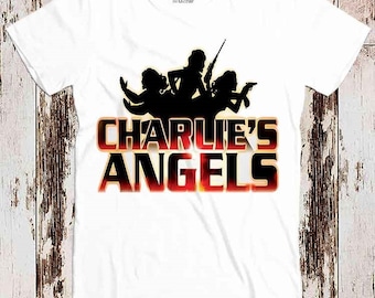 Charlie's Angels TV Show Movie Tee Top Vintage Unisex Ladies T shirt 8316