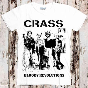 Bloody Revolutions Crass Tee Top Retro Cool Vintage Unisex Ladies T shirt 8329