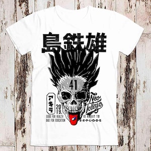 Akira Neo Tokyo Good for Health Bad for Education Anime Manga T Shirt Meme Gift Vintage Unisex Gamer Cult Movie Music Adult Top Tee 8027