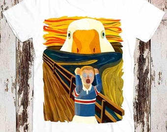 Mess The Honk Get Bonk Goose The Scream Famous Painting Best Seller T Shirt Music Retro Top Tee Gift Cool Unisex 8579