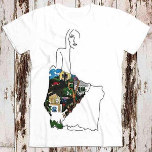 Joni Mitchell Ladies of Canyon Music Band Folk Tee Top Retro Cool Style Unisex Ladies T shirt 8258